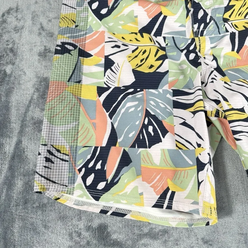 Quiksilver Sz 32 Mystic Session High Mens Shorts Volley Swim Trunk Tropical